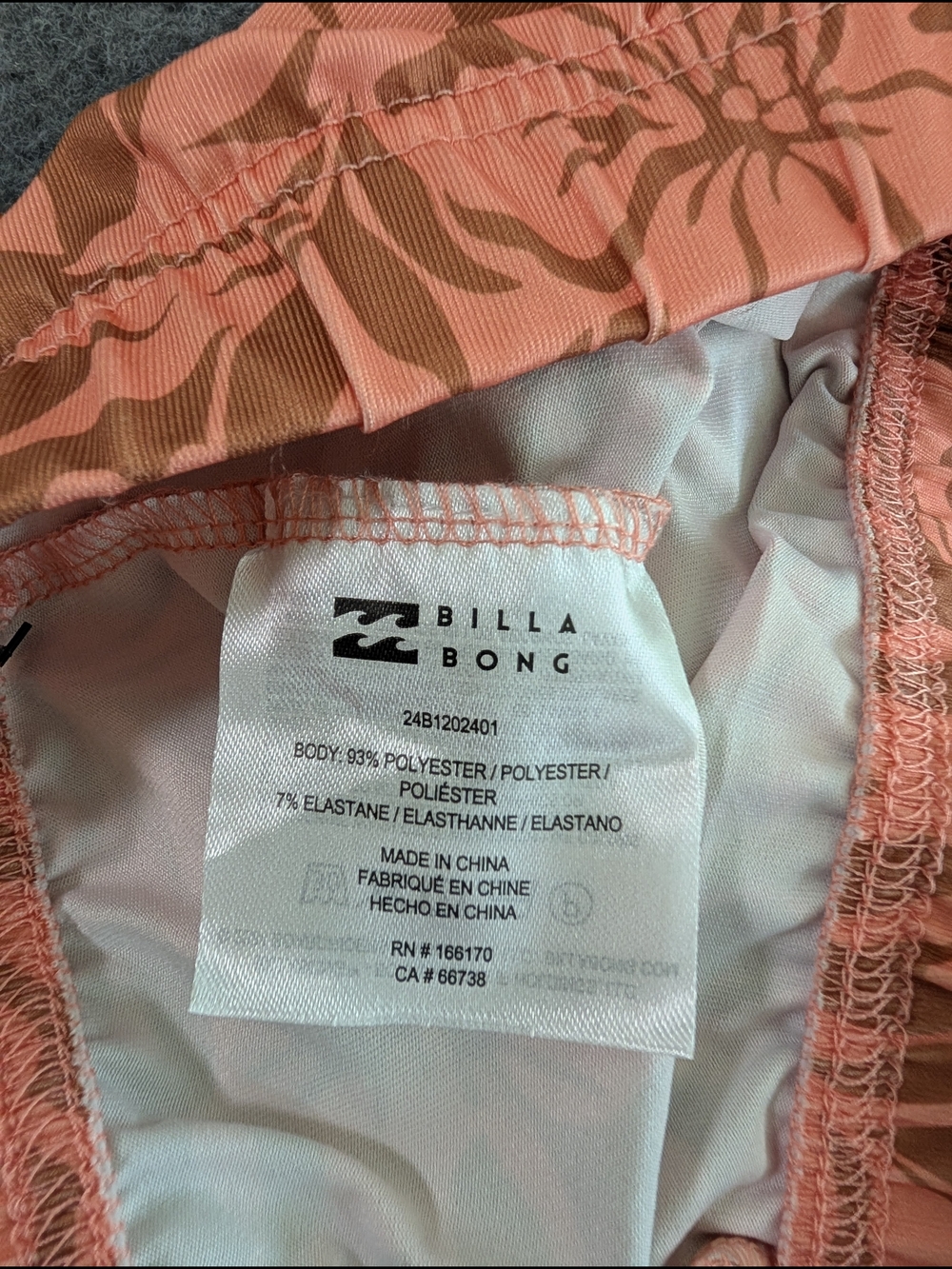 Billabong NWT Hang Loose Floral Flare Pants M Coral Tropical Lounge Beach - Picture 7 of 14